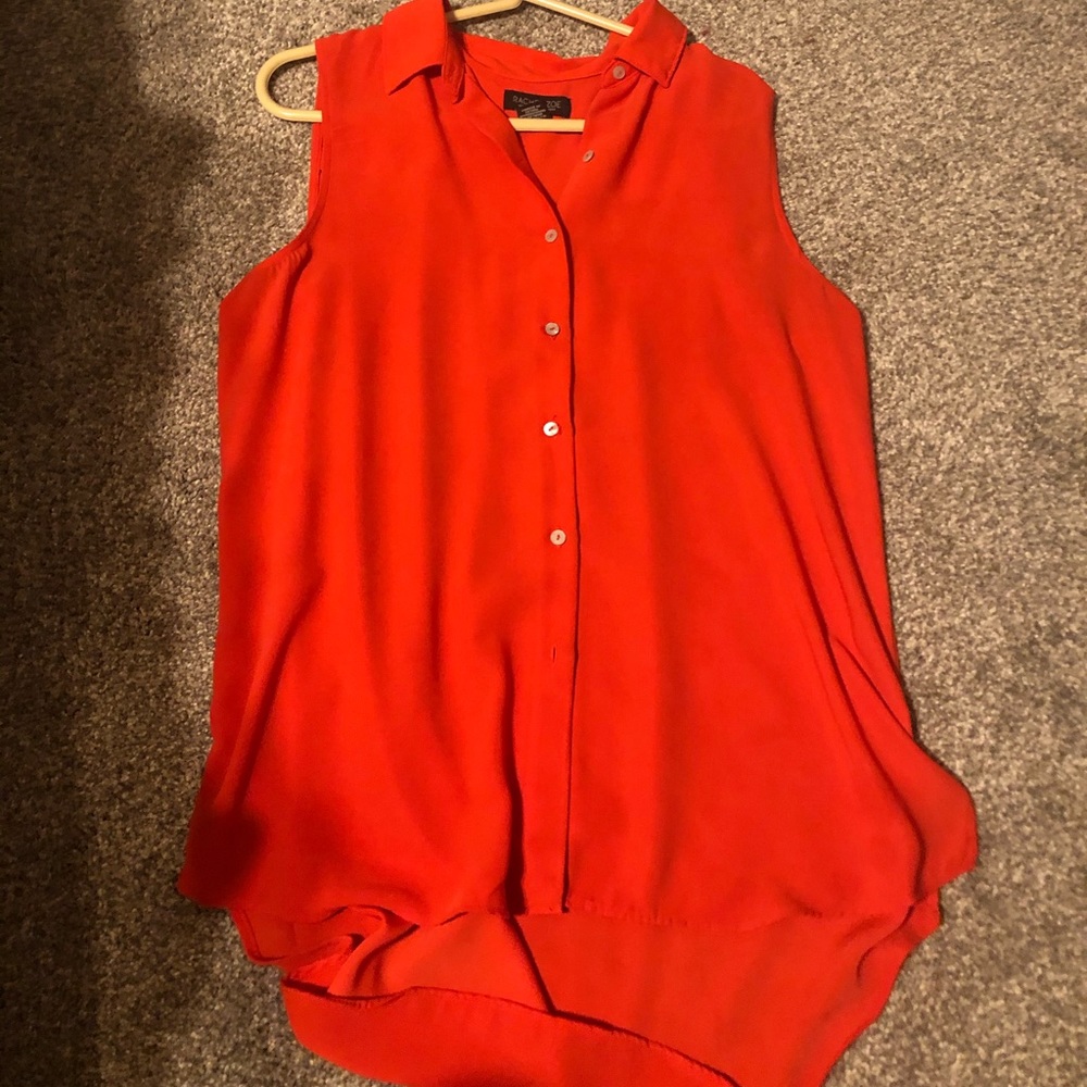 Sleeveless button-up blouse